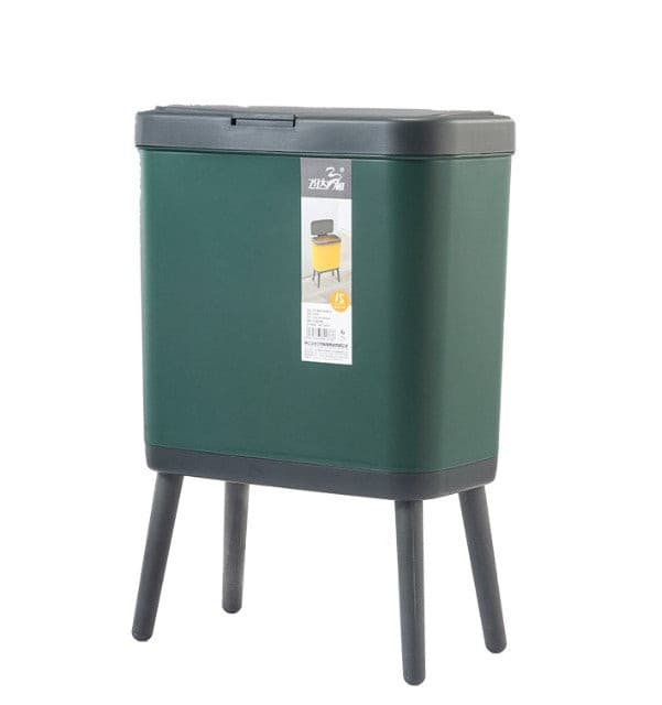 Plastic 15L Narrow Freestanding Food Waste Rubbish Bin.